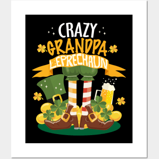 Crazy Grandpa Leprechaun St. Patrick's Day Funny T-shirt Posters and Art